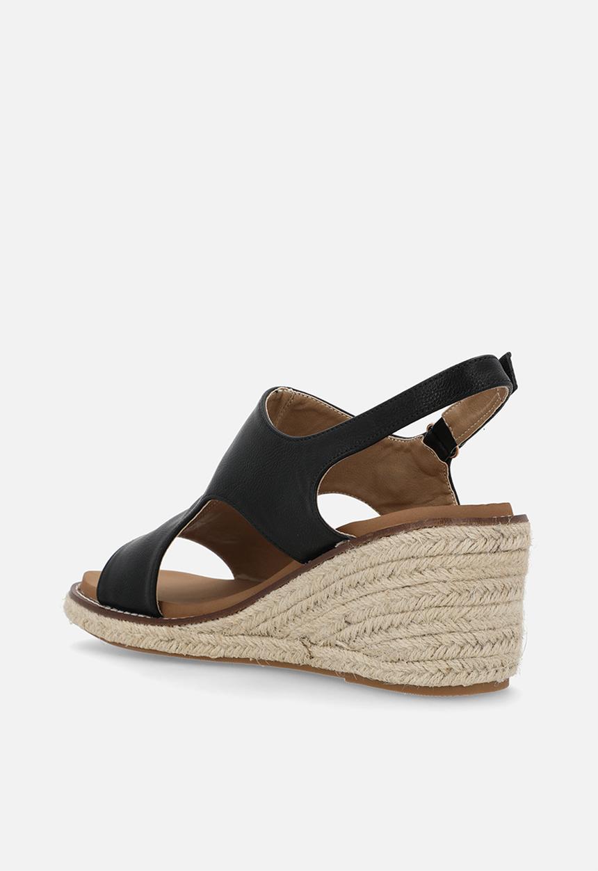 Butterfly Feet - Mila 2 espadrille wedge heel - black
