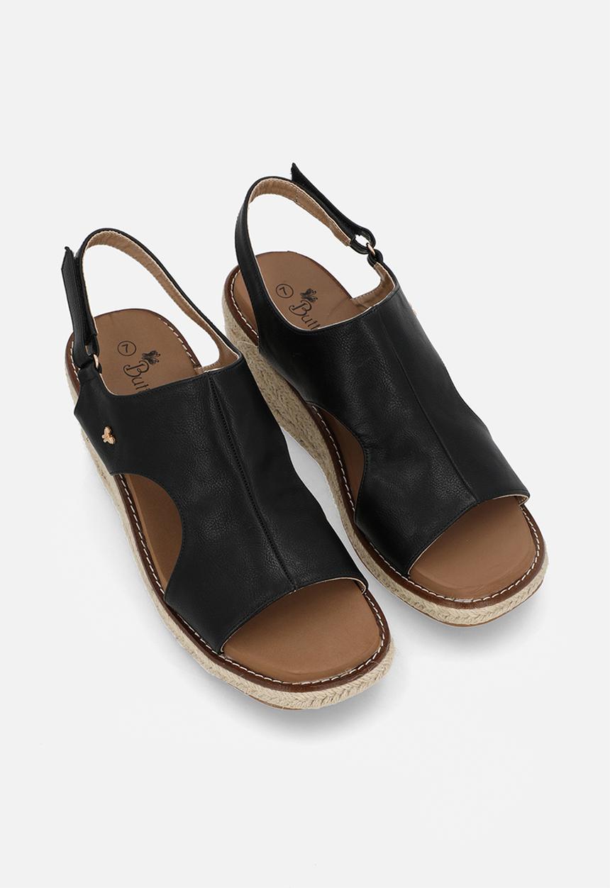 Butterfly Feet - Mila 2 espadrille wedge heel - black