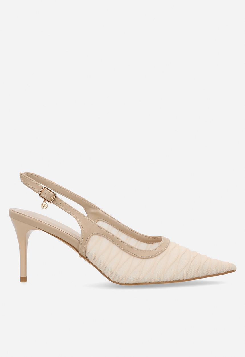Miss Black - Gallery 7 mesh slingback heel - natural
