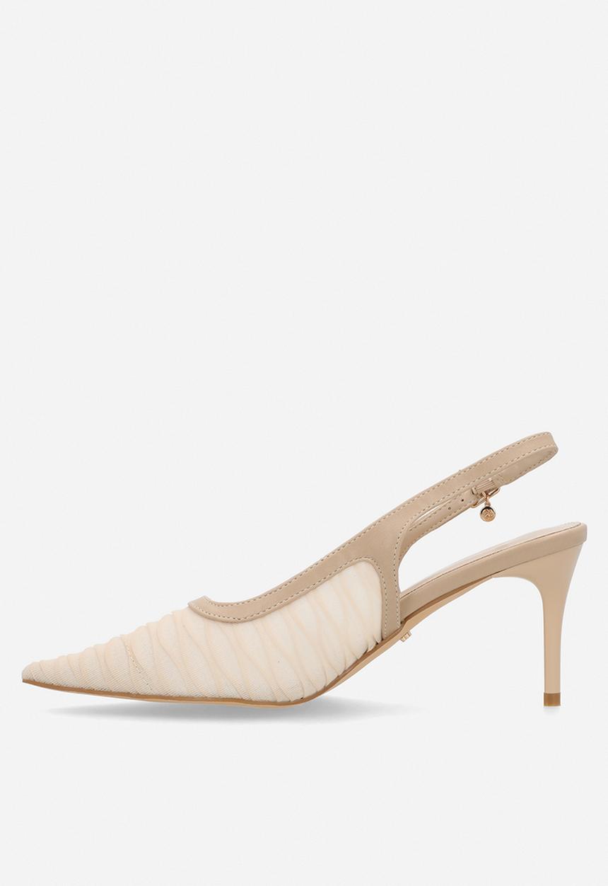 Miss Black - Gallery 7 mesh slingback heel - natural