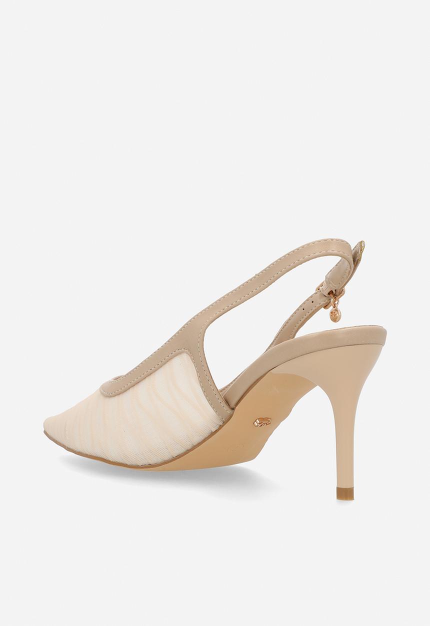 Miss Black - Gallery 7 mesh slingback heel - natural