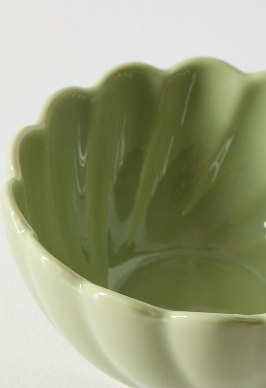 Excellent Houseware - Flower Bowls & Bamboo board Serving Set - 4pcs