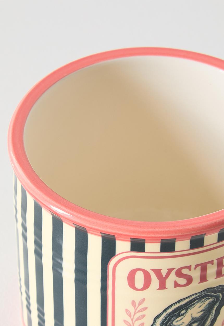 Sixth Floor - Oyster Stoneware Storage Jar - Multi