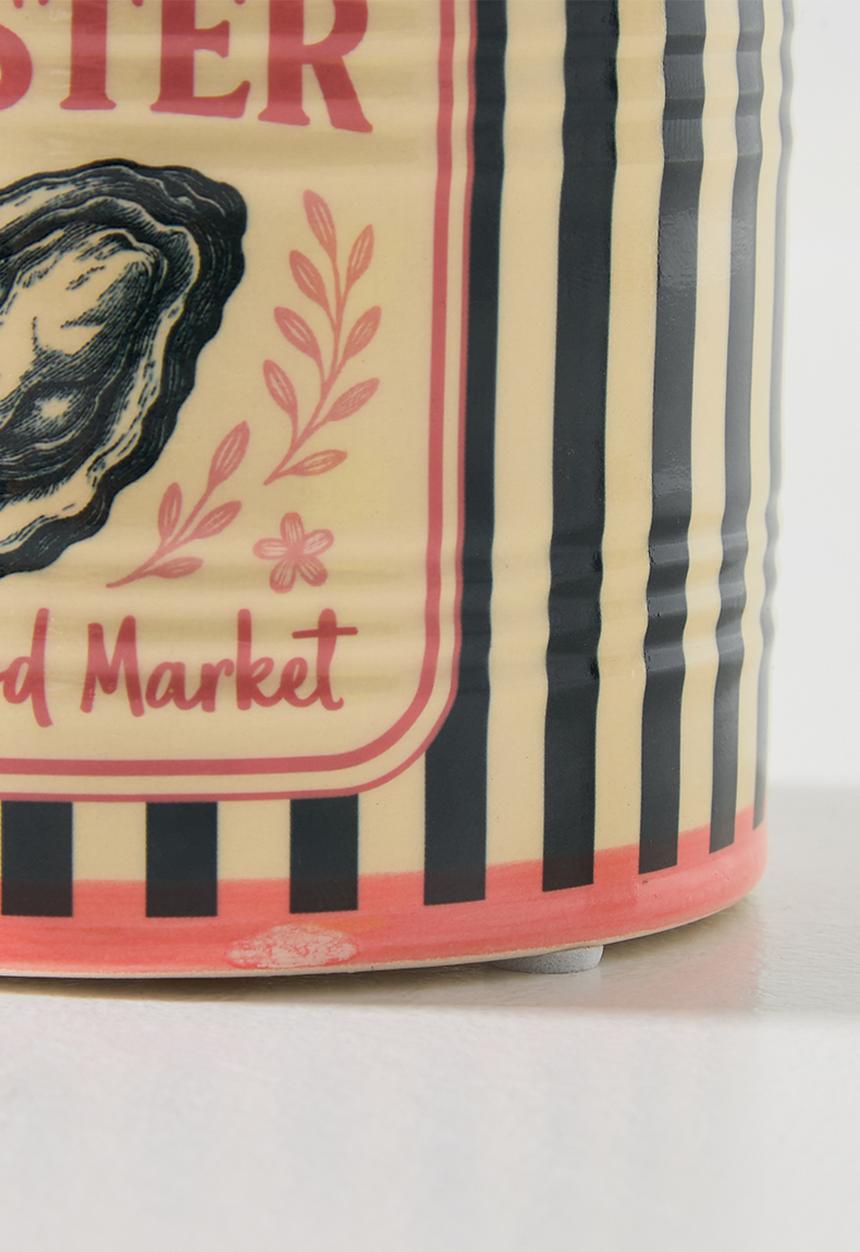 Sixth Floor - Oyster Stoneware Storage Jar - Multi