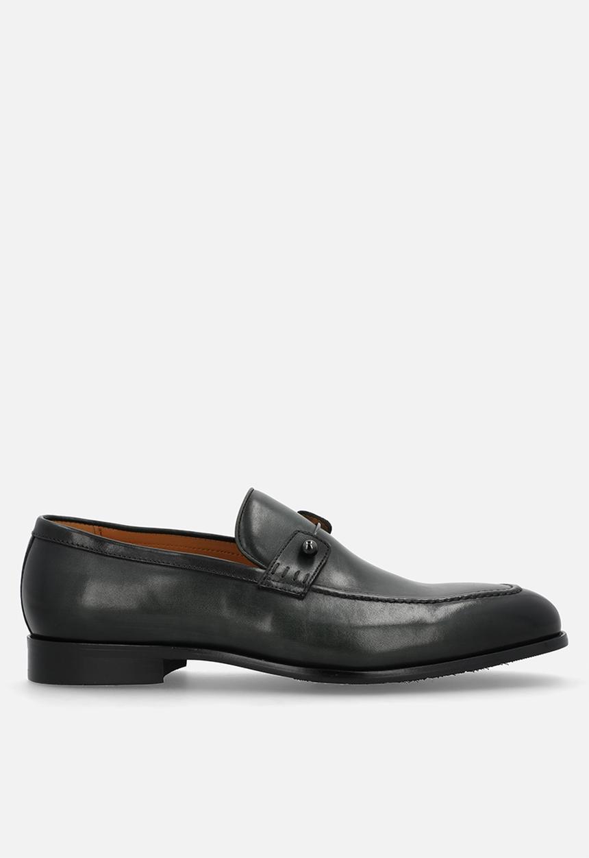 Fabino - Metal trim loafer - green