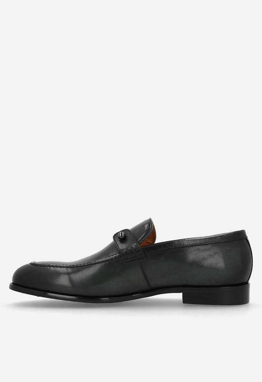 Fabino - Metal trim loafer - green
