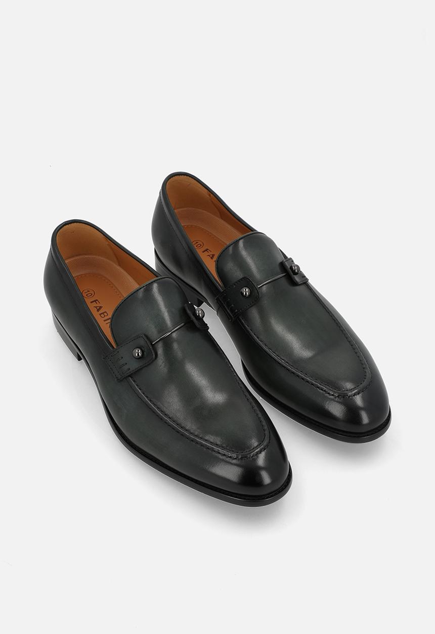 Fabino - Metal trim loafer - green