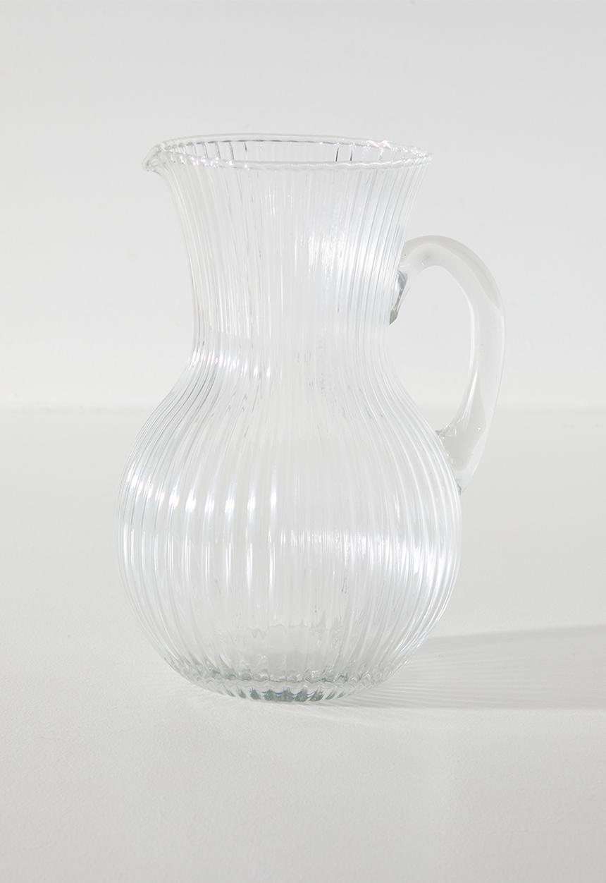 Excellent Houseware - Glass Stripe Design Jug with Handle