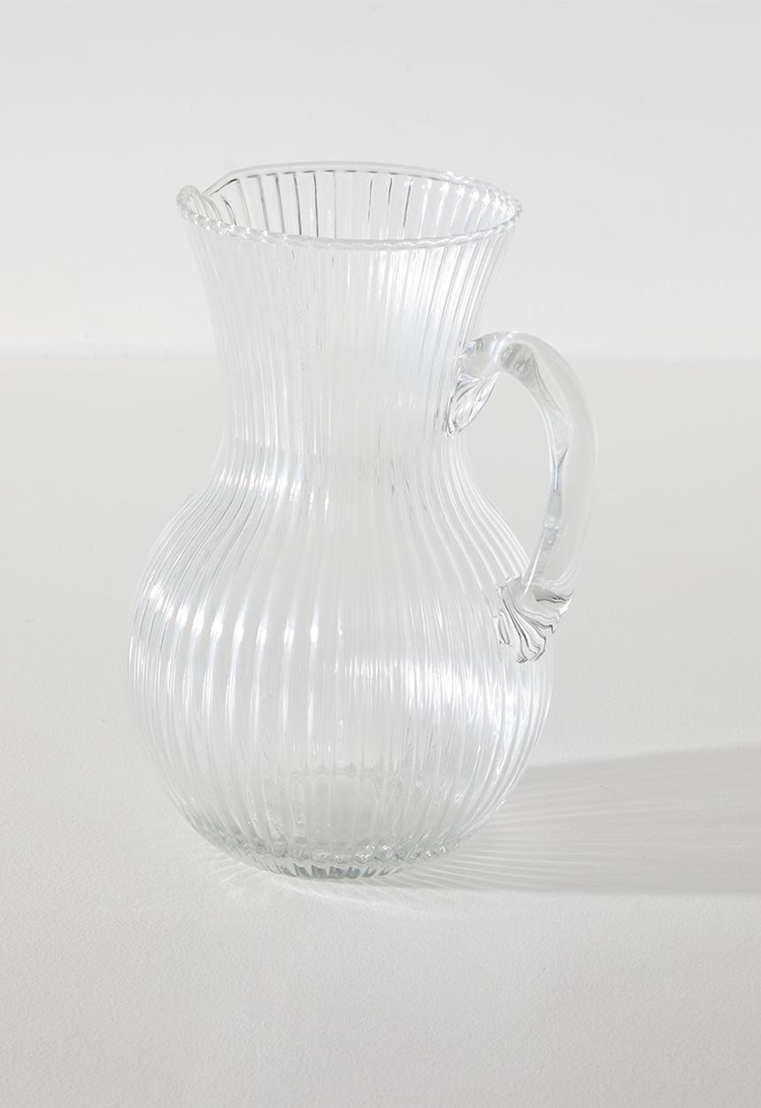 Excellent Houseware - Glass Stripe Design Jug with Handle