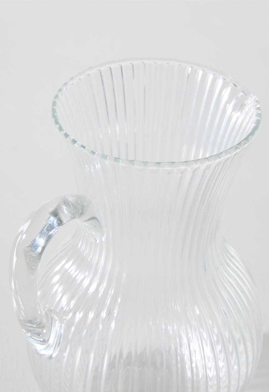 Excellent Houseware - Glass Stripe Design Jug with Handle
