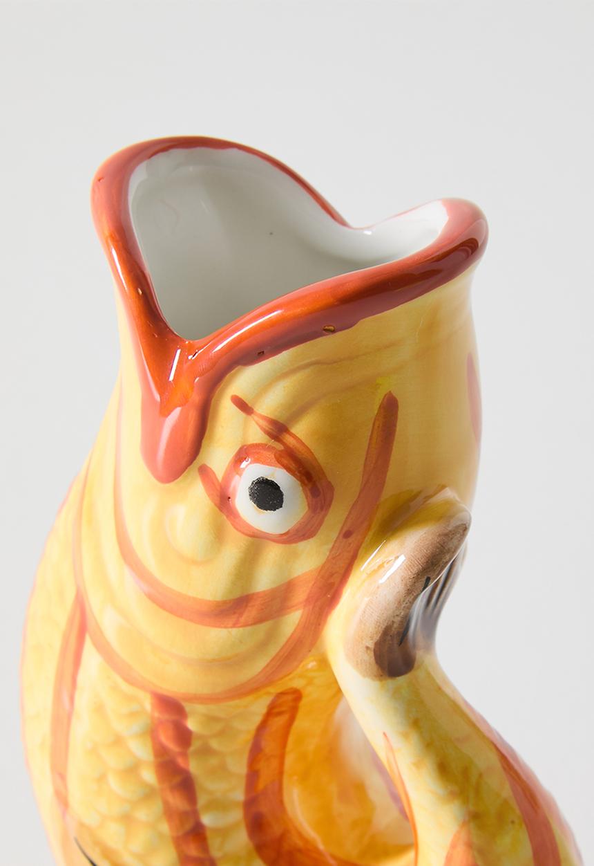 Sixth Floor - Ceramic Fish Jug - Yellow