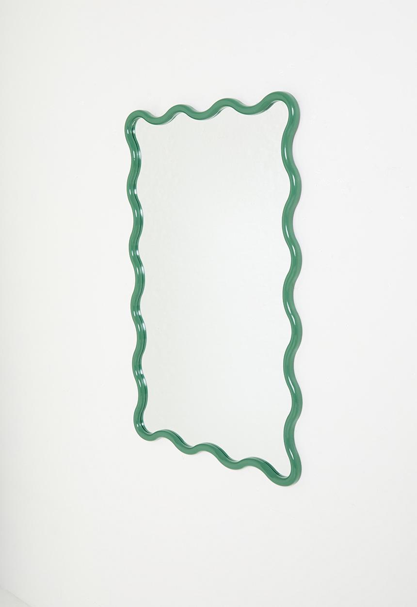 H&S - Wave Mirror - Green