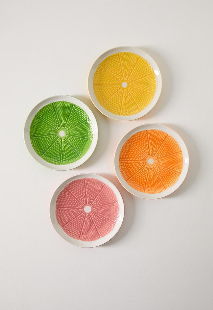 Excellent Houseware - Green Citrus Plate - 18cm