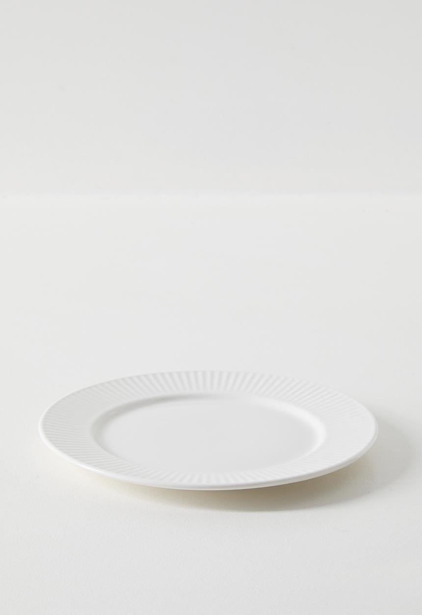 Excellent Houseware - Bone Rib Porcelain Dinner Set 16pcs - white