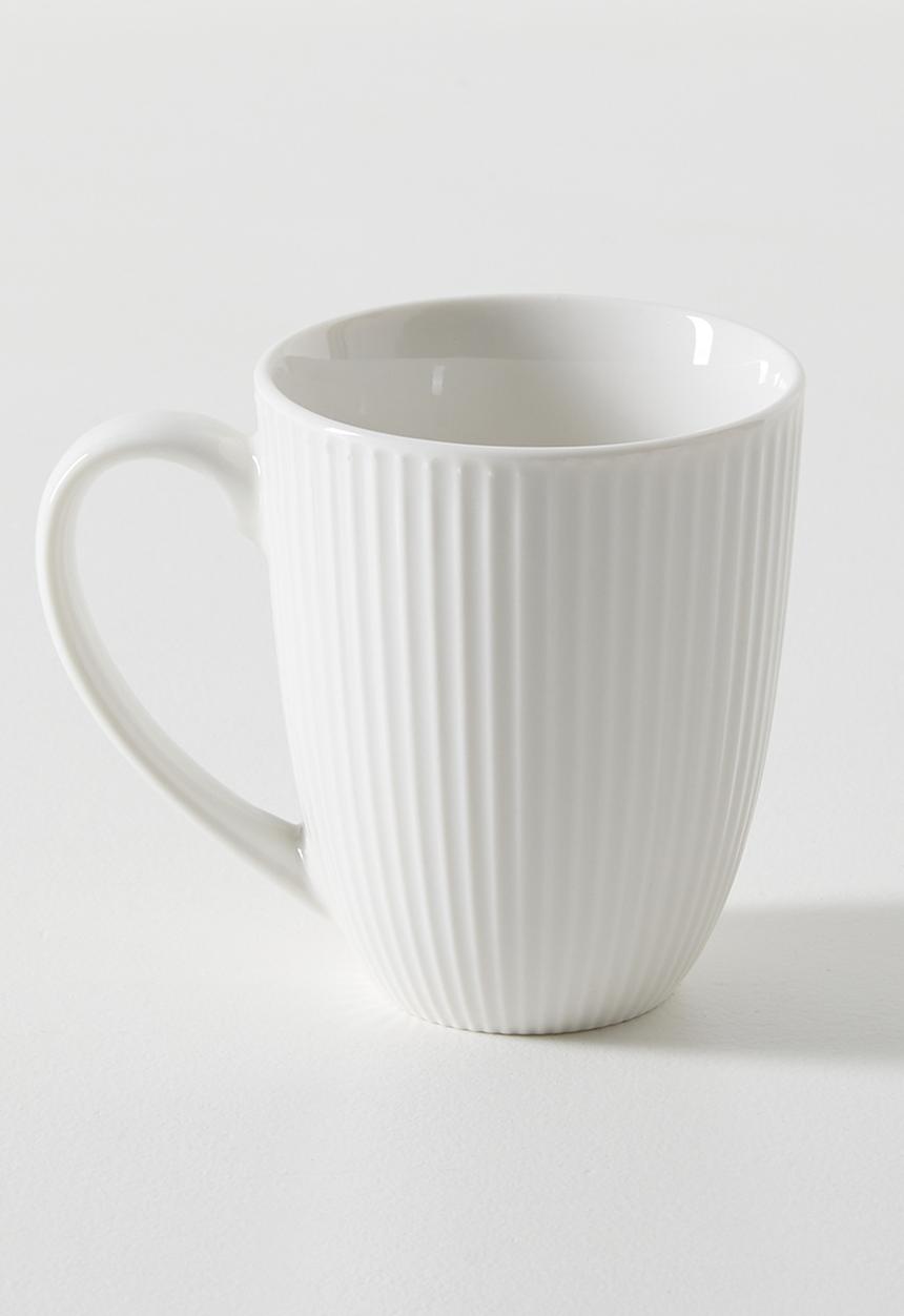 Excellent Houseware - Bone Rib Porcelain Dinner Set 16pcs - white