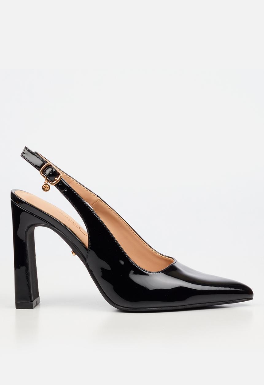 Miss Black - Nala 5 classic slingback block heel - black