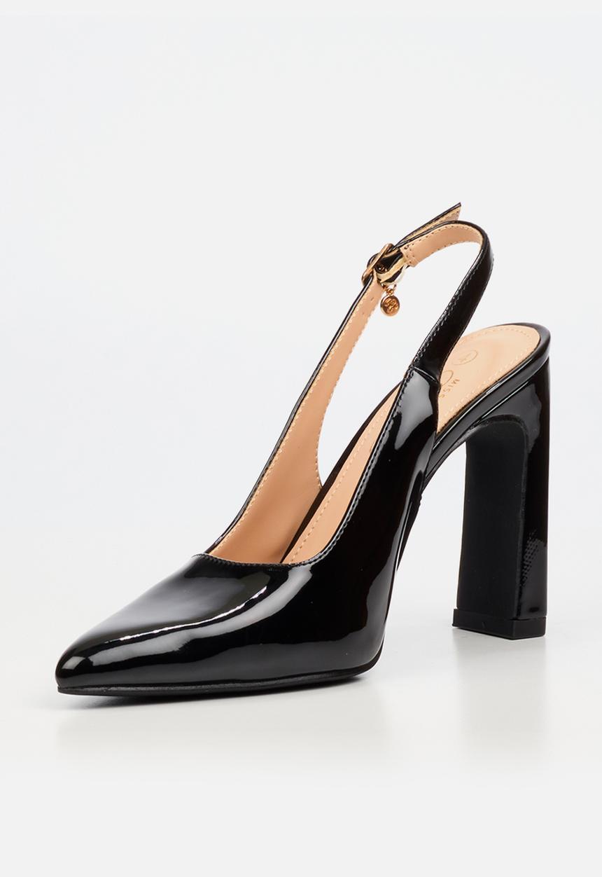 Miss Black - Nala 5 classic slingback block heel - black