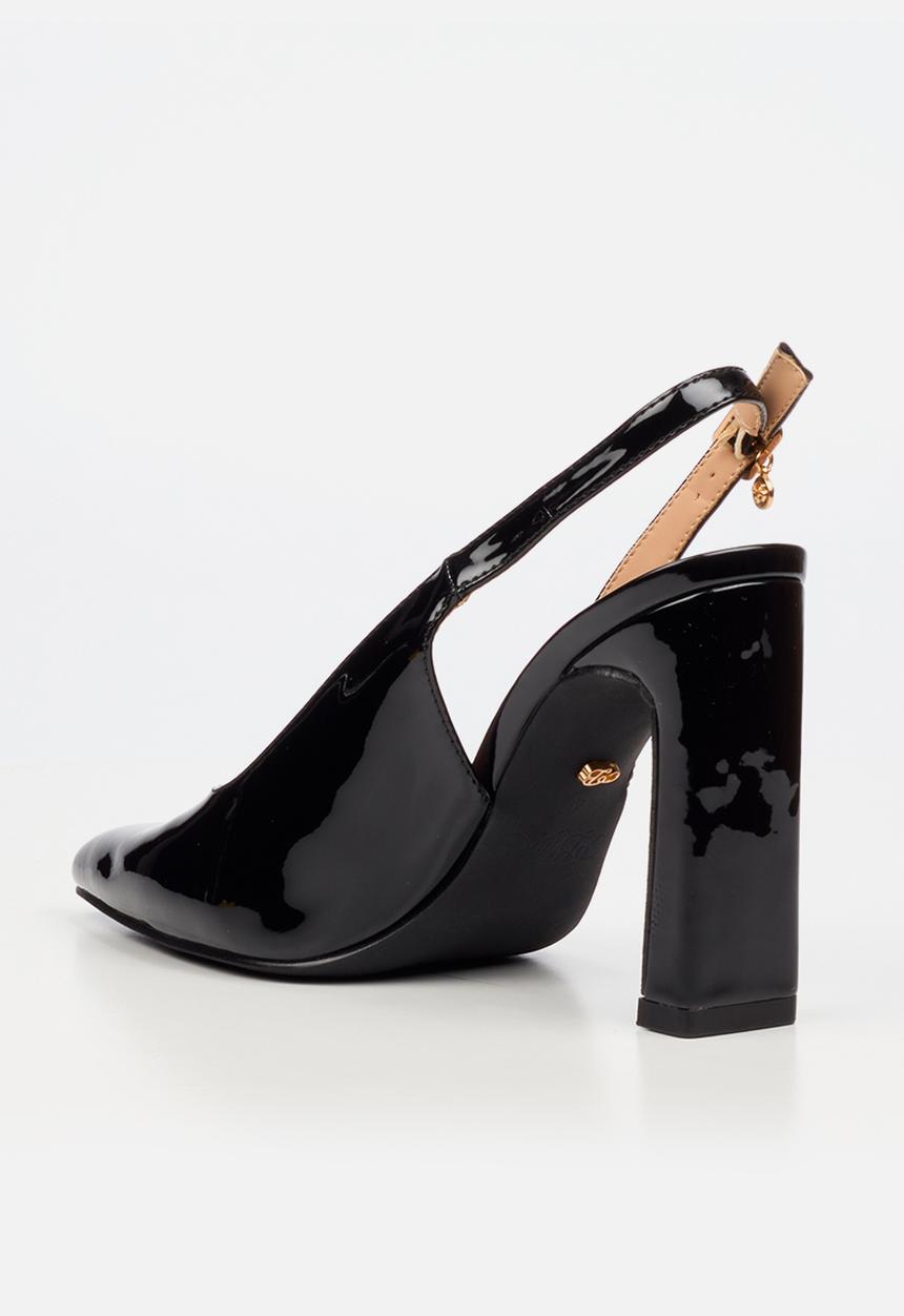 Miss Black - Nala 5 classic slingback block heel - black
