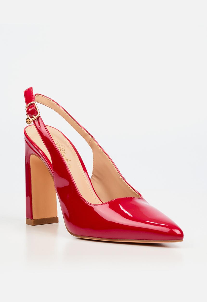Miss Black - Nala 5 classic slingback block heel - red