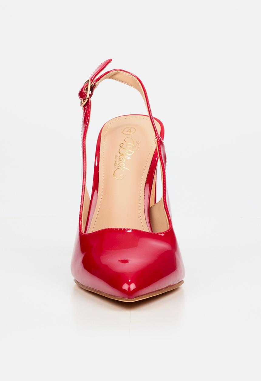 Miss Black - Nala 5 classic slingback block heel - red