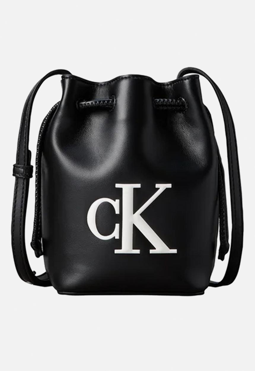 Calvin Klein - Bold Ck Small Bucket Bag -Black/White
