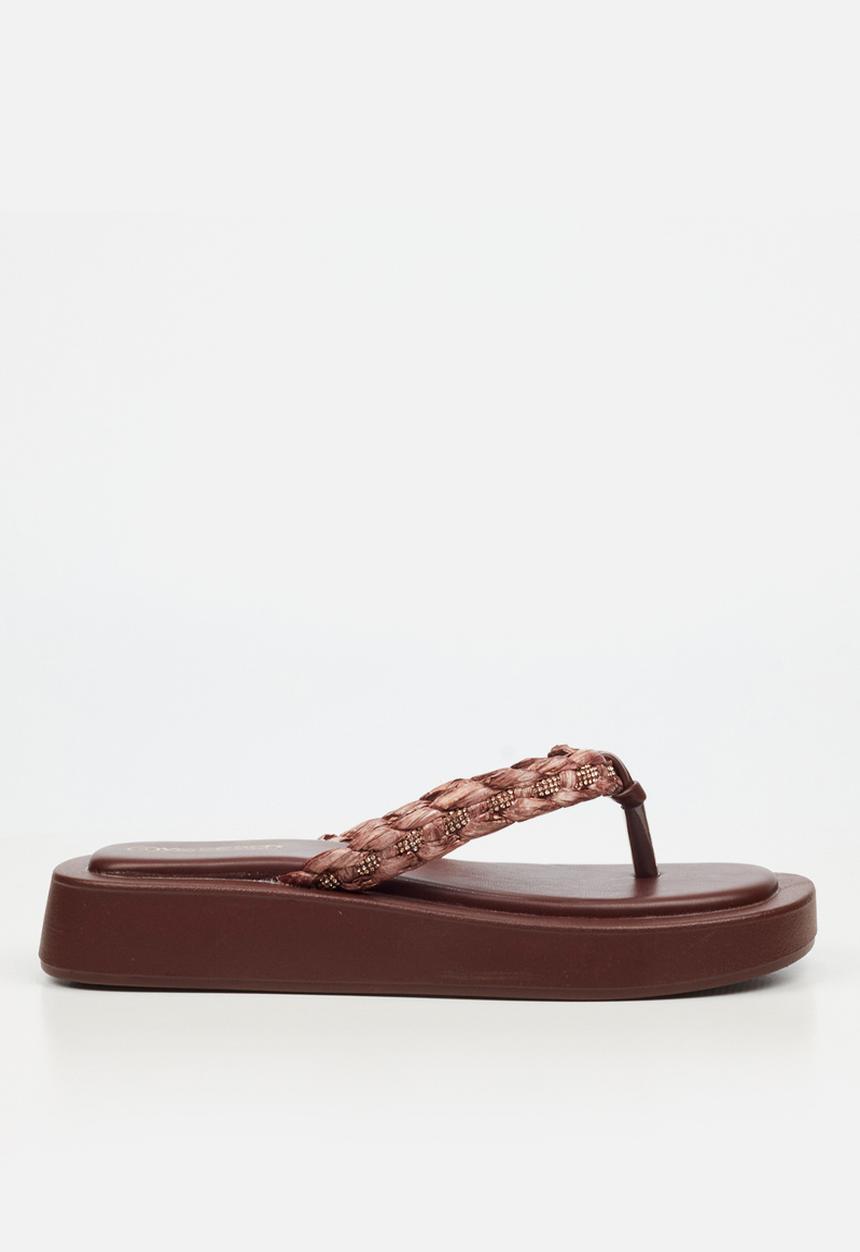 Viabeach - Coconut 11 braided thick sandal - chocolate