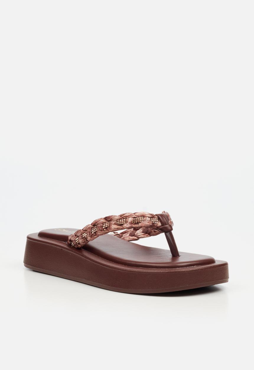 Viabeach - Coconut 11 braided thick sandal - chocolate