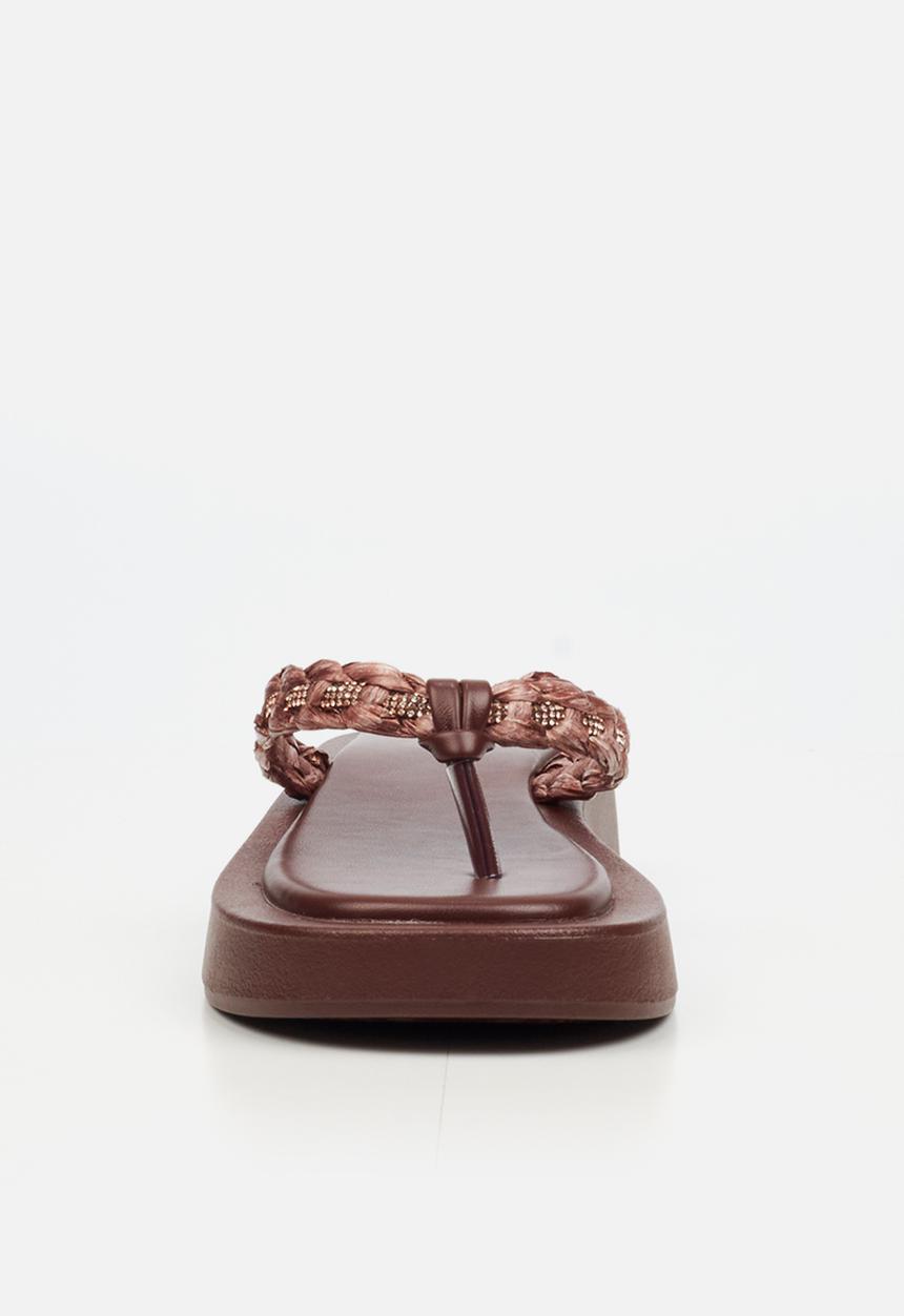 Viabeach - Coconut 11 braided thick sandal - chocolate