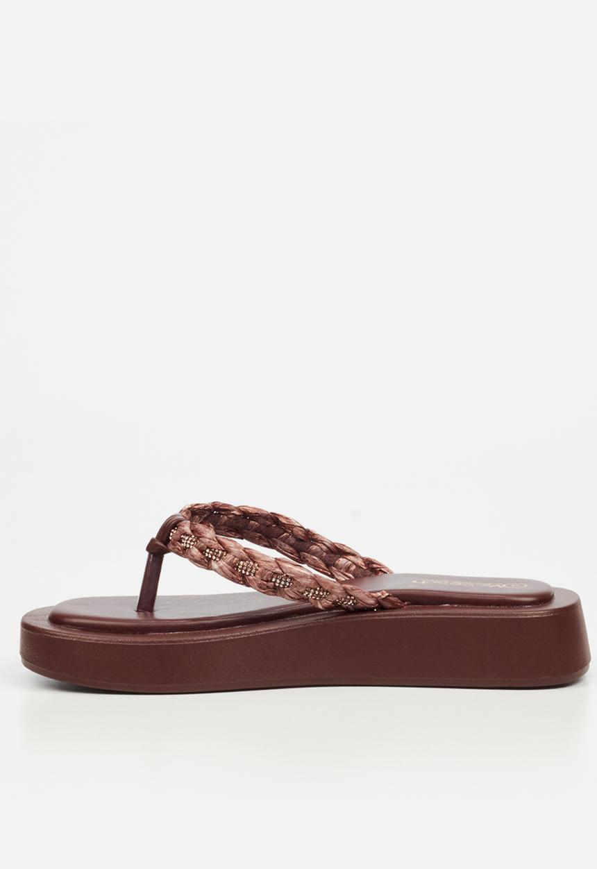 Viabeach - Coconut 11 braided thick sandal - chocolate