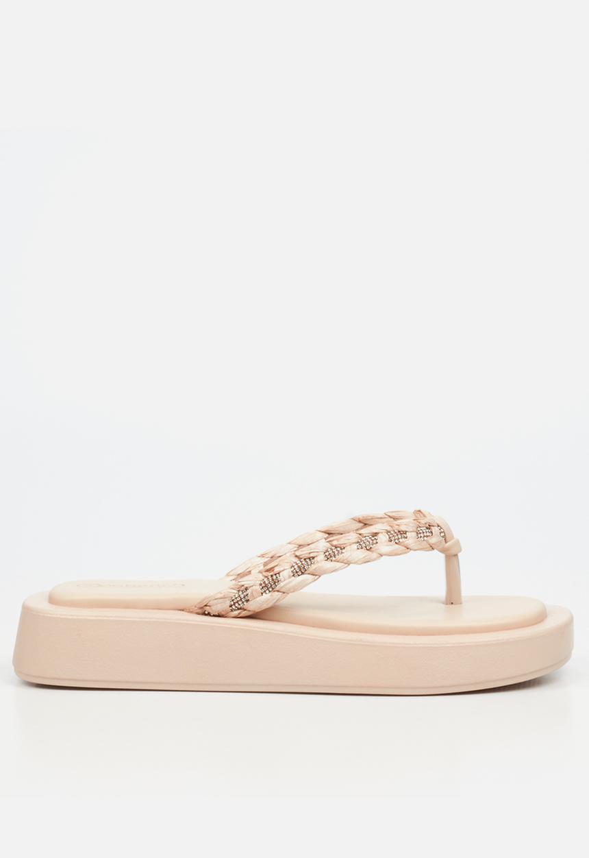 Viabeach - Coconut 11 braided thick sandal - neutral