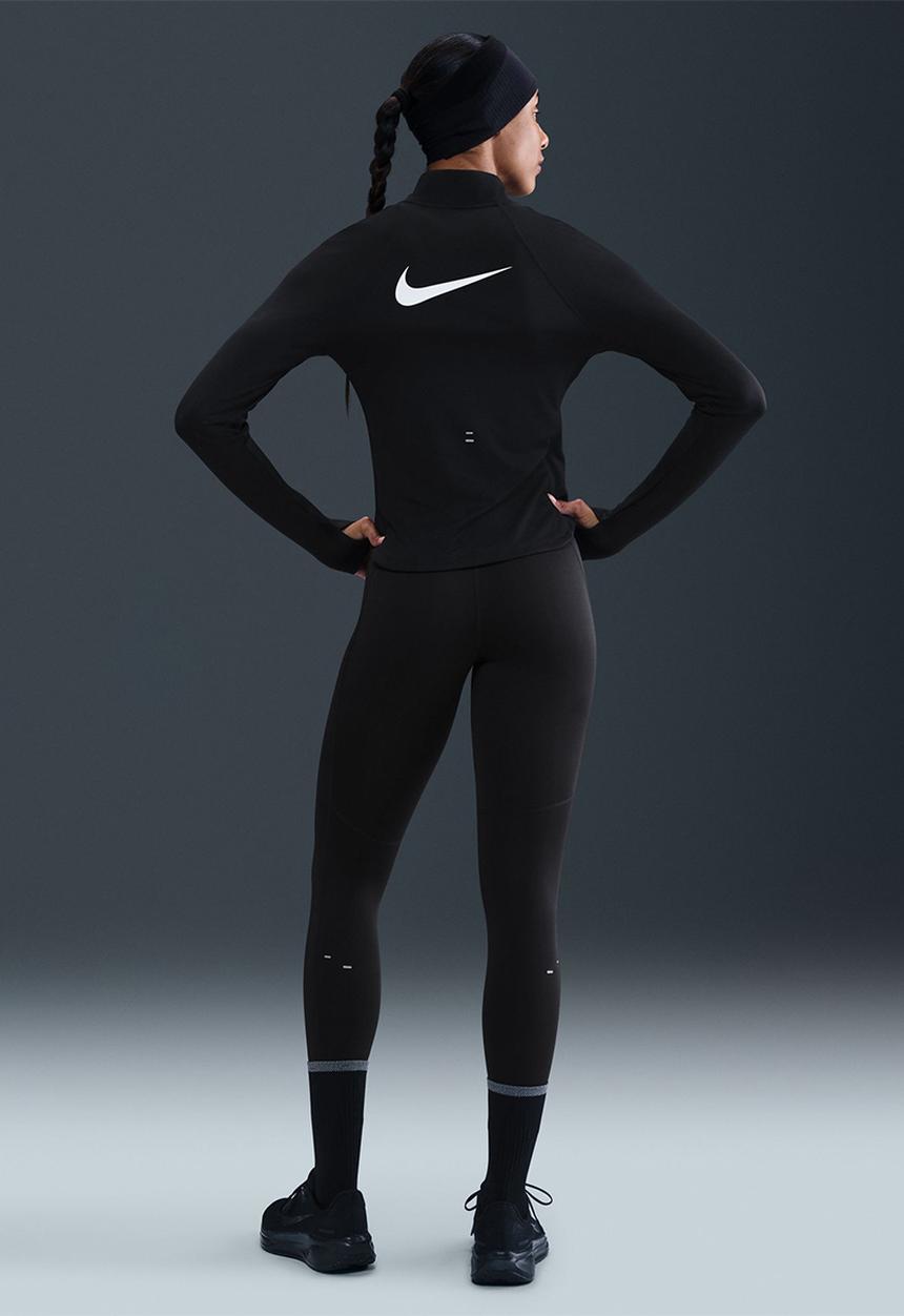 Nike - Nike Tempo Women's High-Waisted 7/8 Running Leggings - Black/Reflective Silv