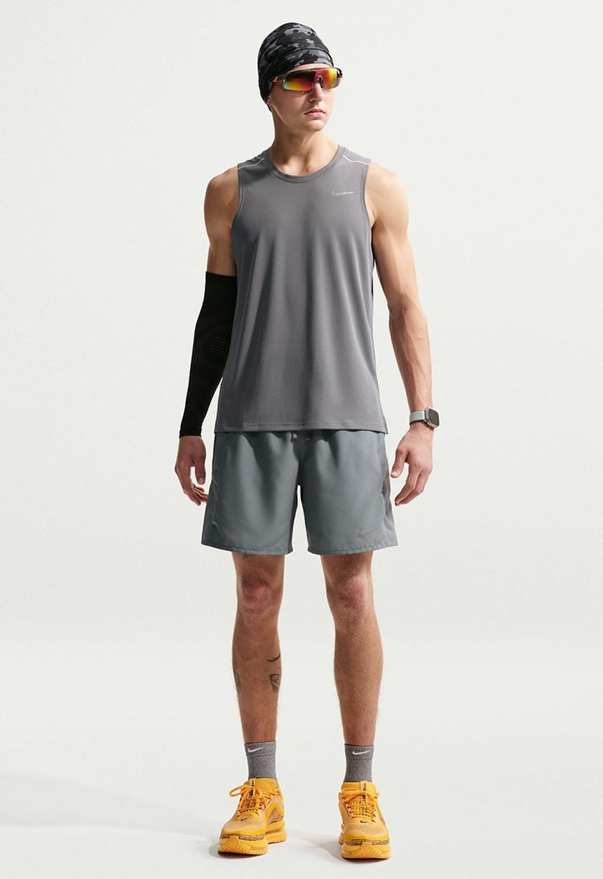 Nike - Miler Dri-FIT Brief-Lined 7" Running Shorts  - Smoke Grey