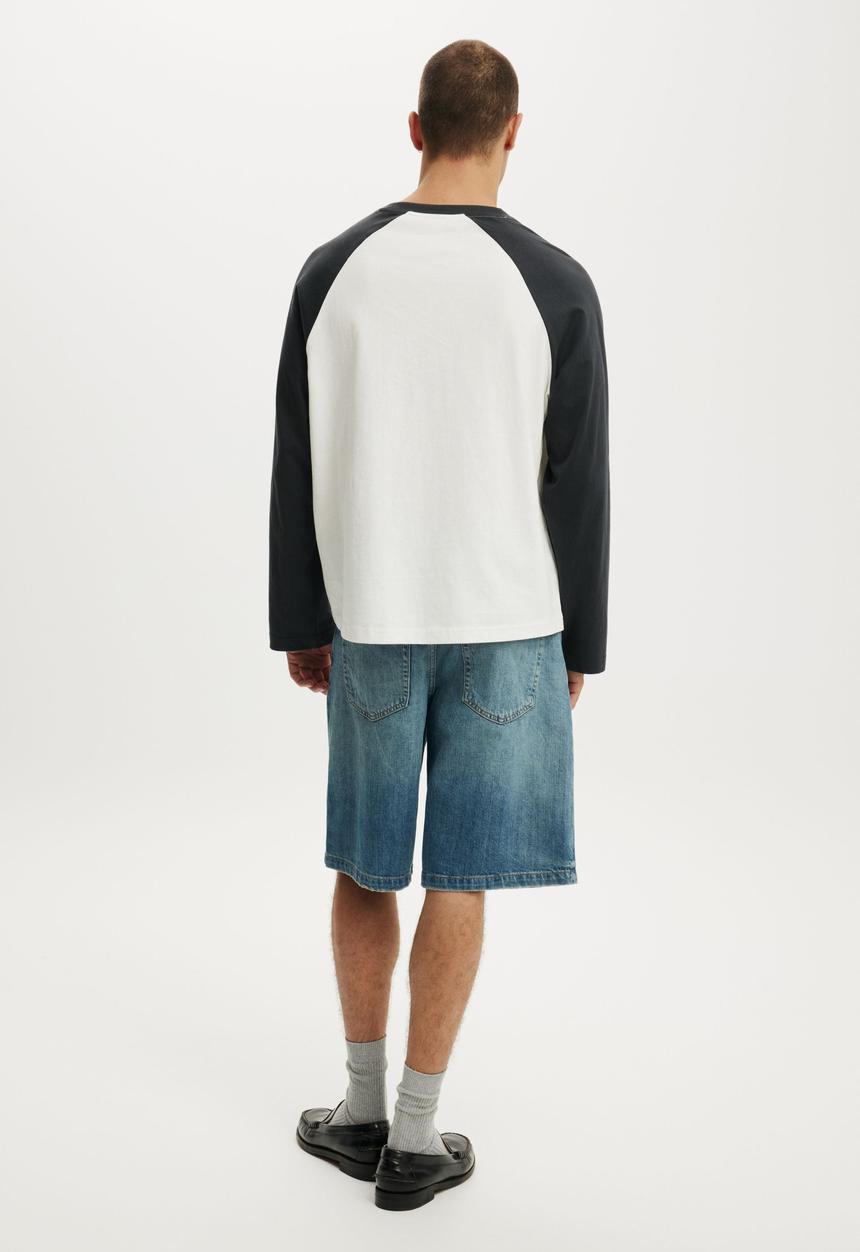 Cotton On - Baggy Denim Short - Transmission Blue