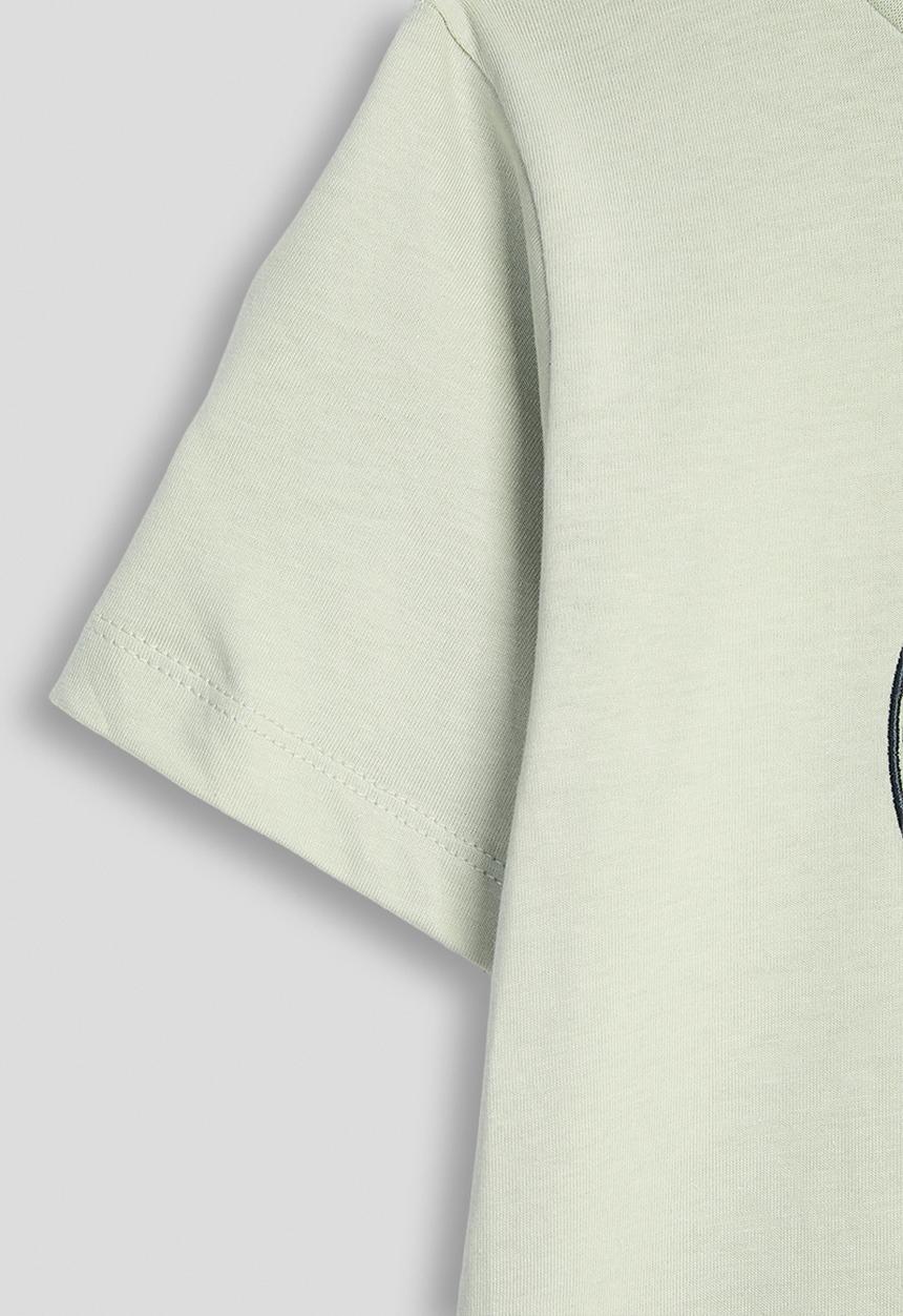 POLO - Boys Logan Crested Ss Tee - Cool Sage