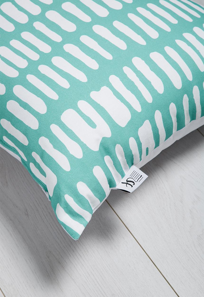 Sixth Floor - Azure printed cushion