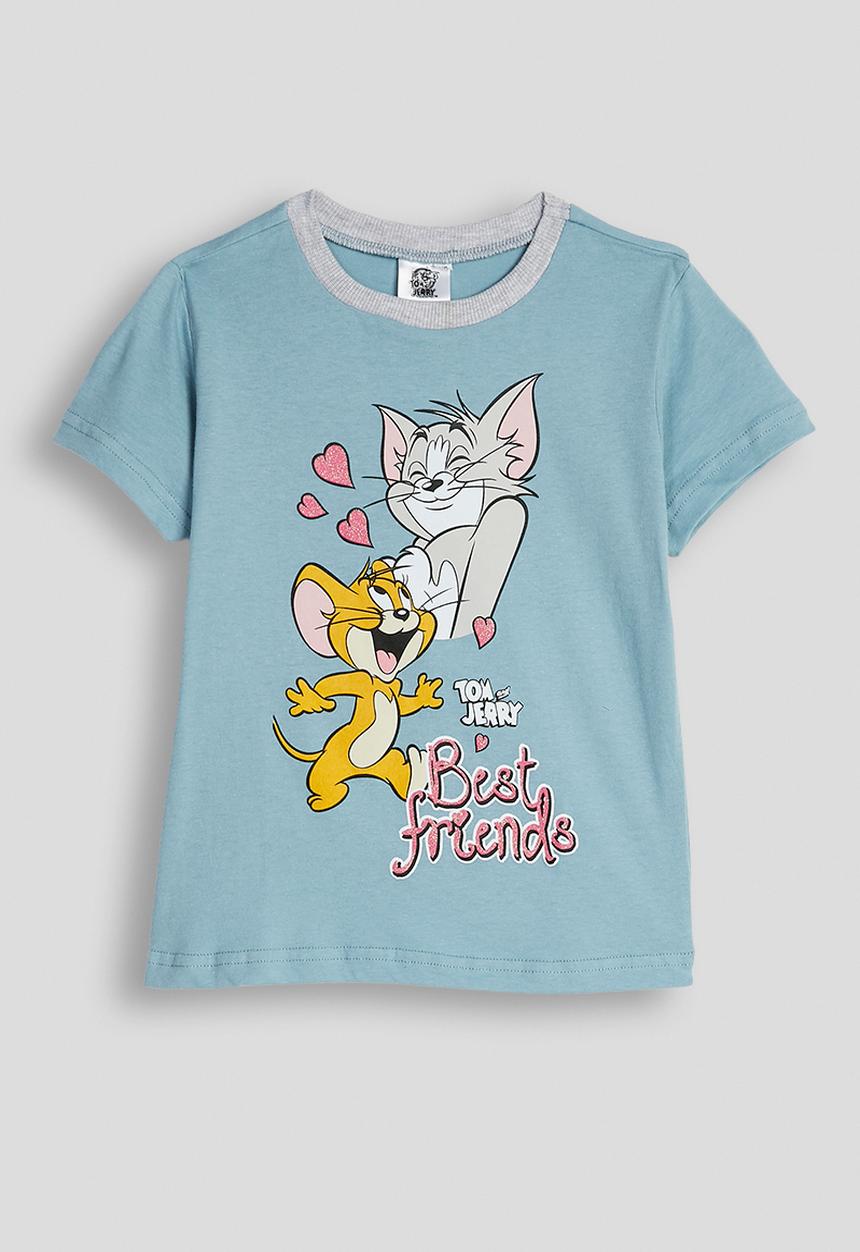 Pop Candy - Tom & Jerry tee - stone blue