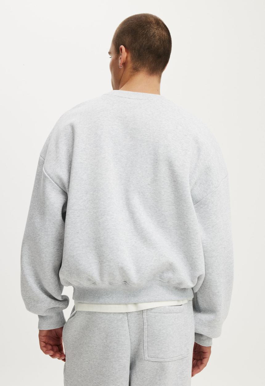 Cotton On - Relaxed Crew Sweater - Grey Marle