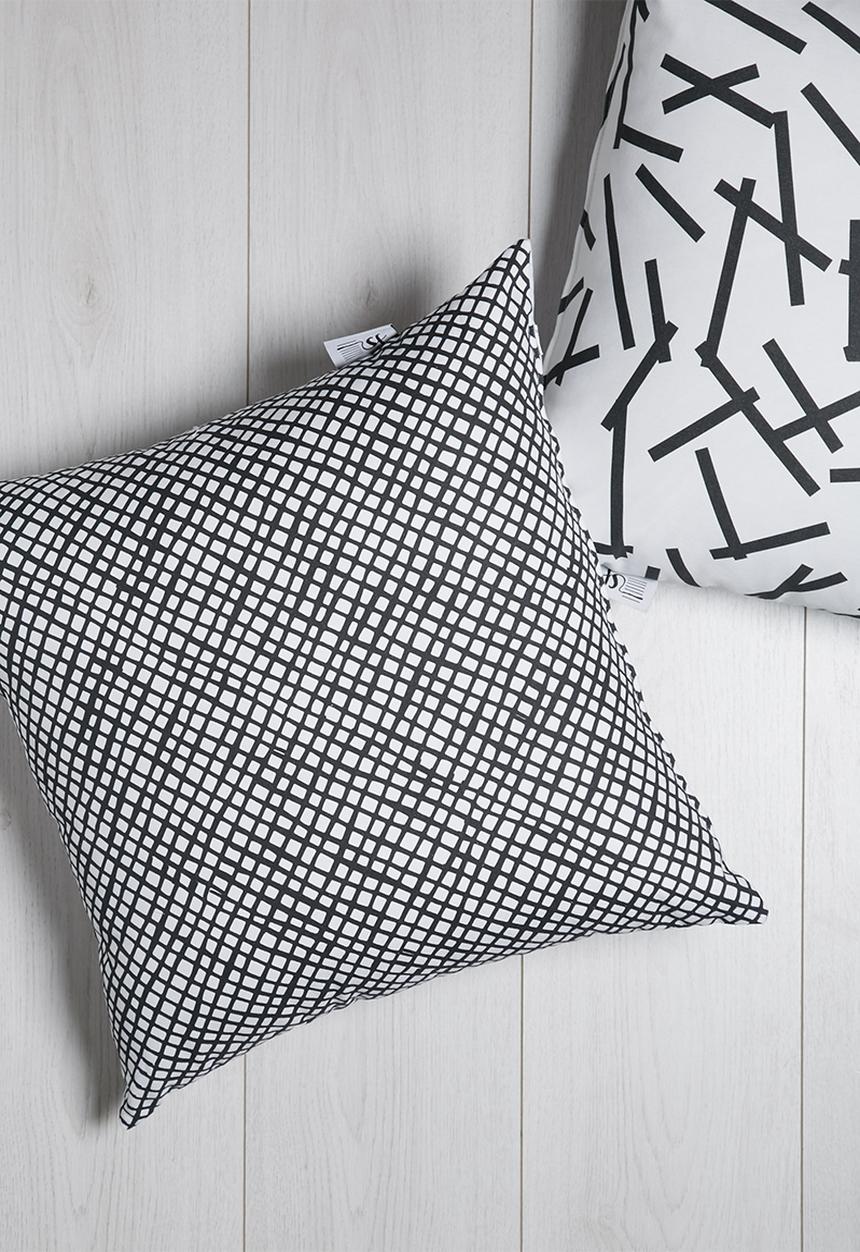 Sixth Floor - Crosshatch printed cushion
