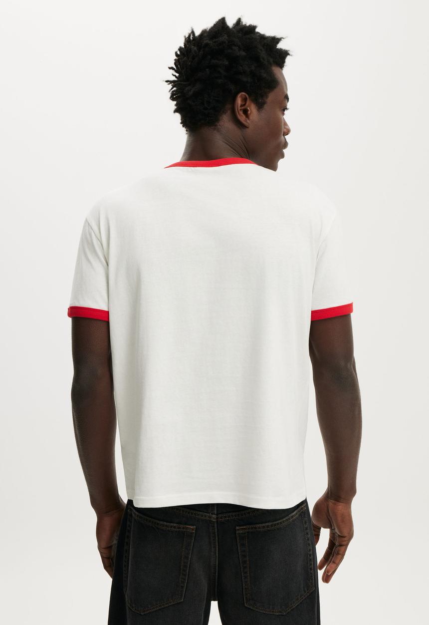 Cotton On - Fitted Graphic T-shirt - Vintage White/Shibuya