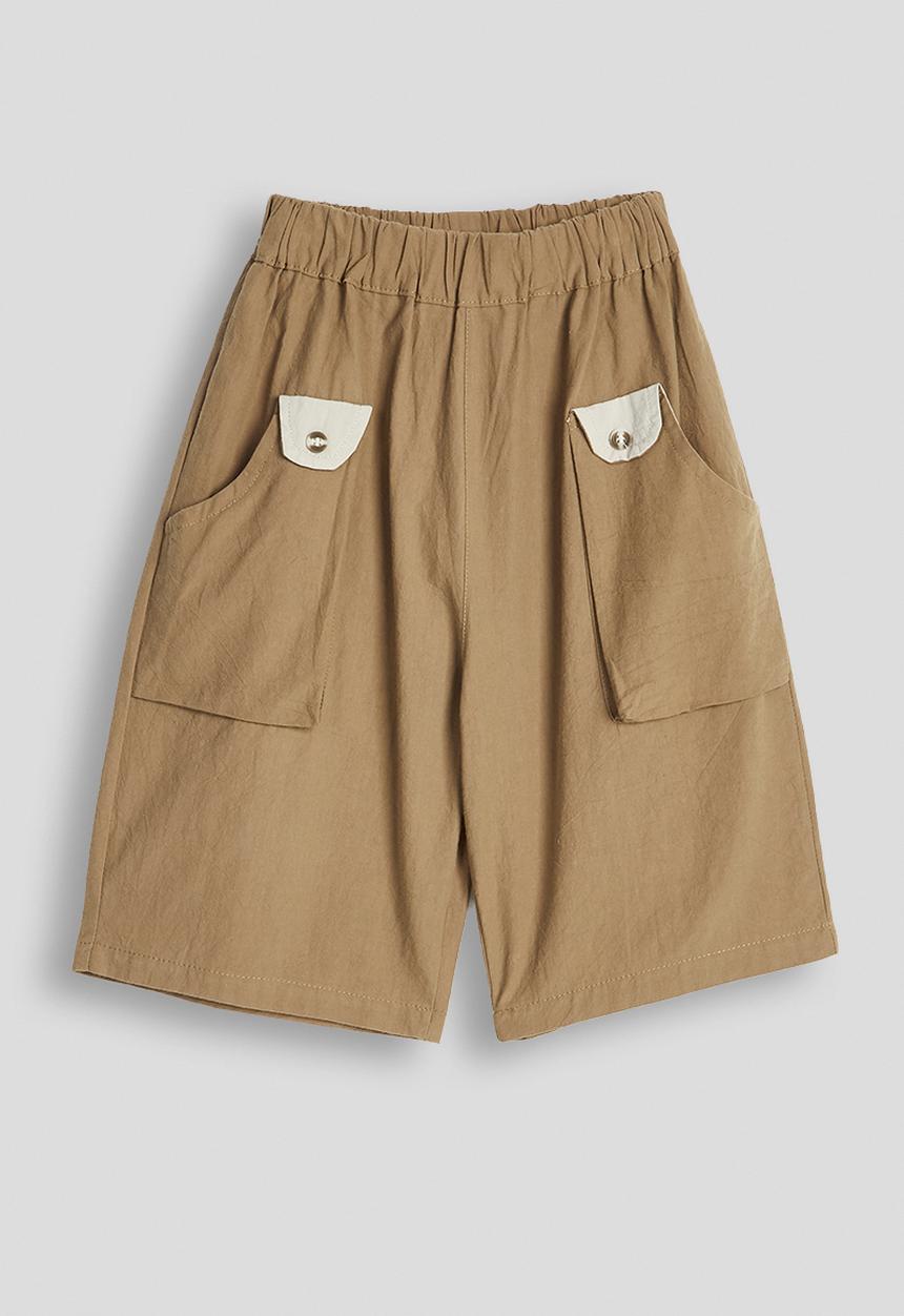 Pop Candy - Stylized pocket shorts - light coffee