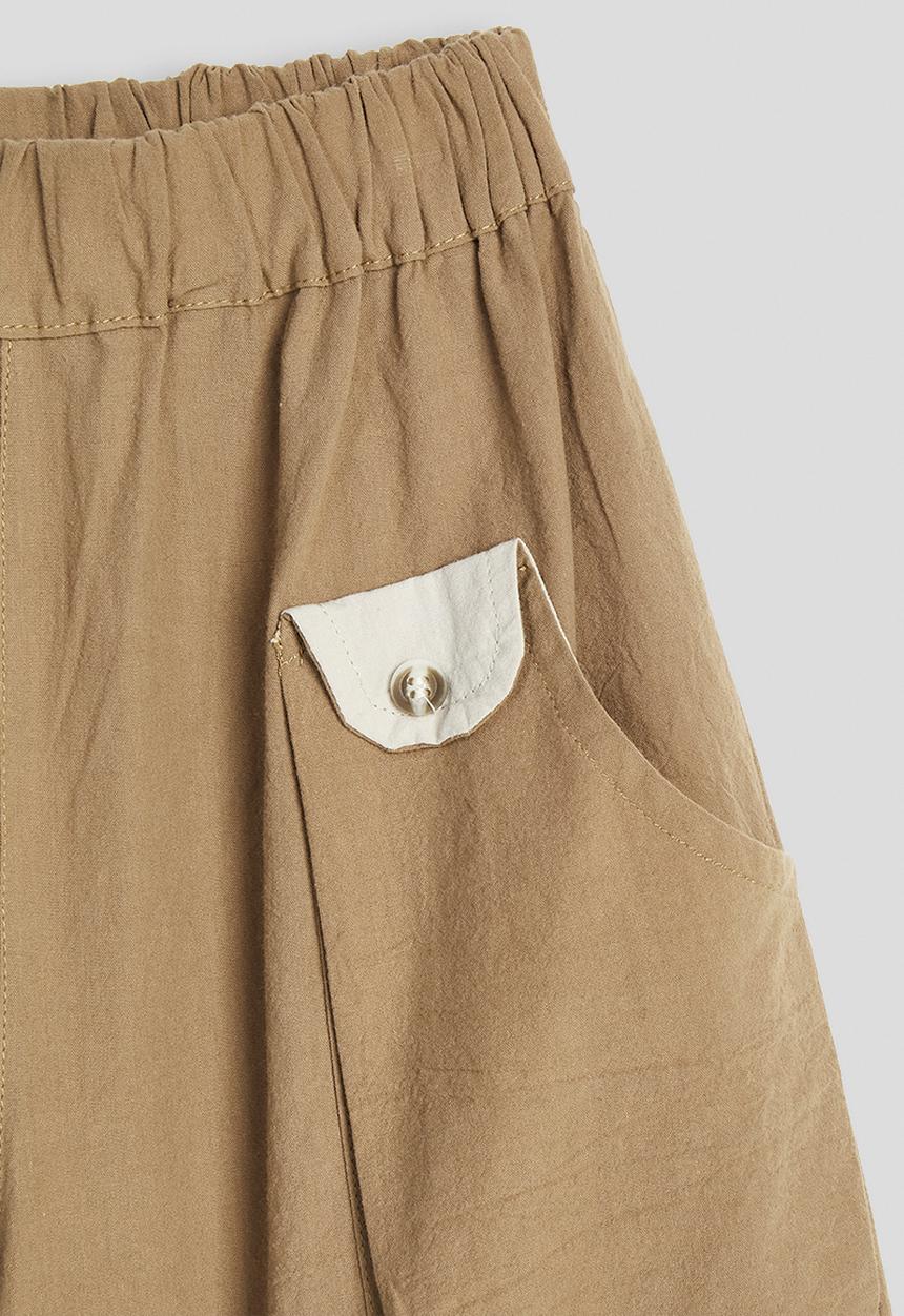 Pop Candy - Stylized pocket shorts - light coffee