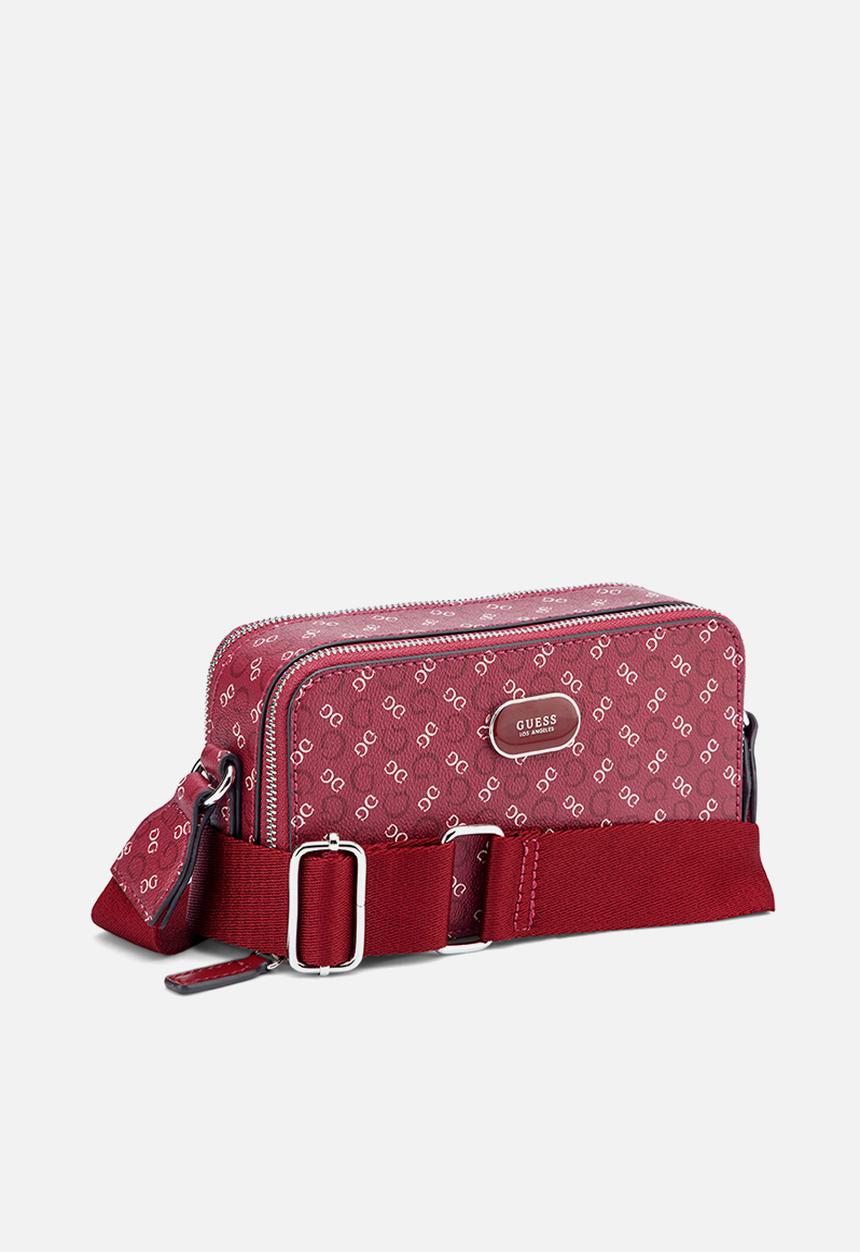 GUESS - Marsala Mini Crossbody Top Zip - Dark Cherry
