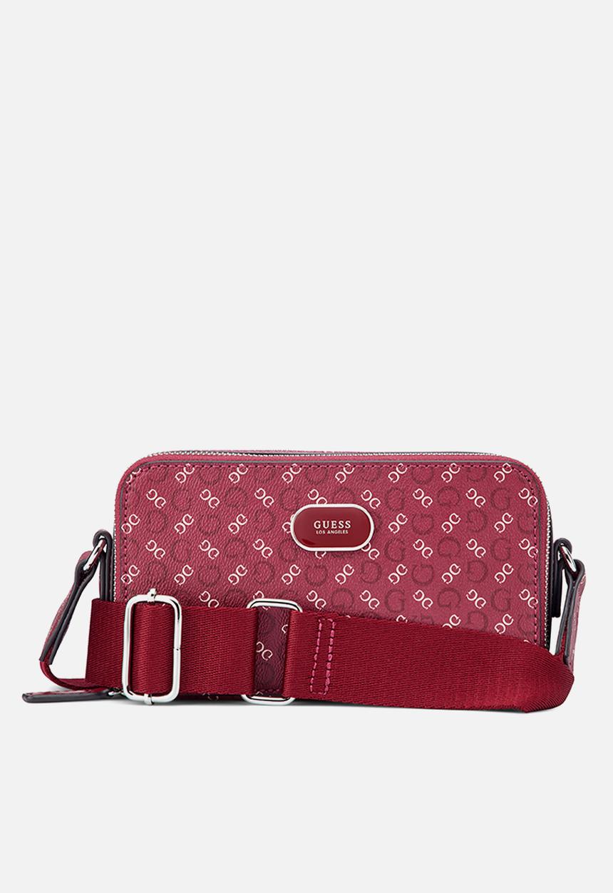GUESS - Marsala Mini Crossbody Top Zip - Dark Cherry