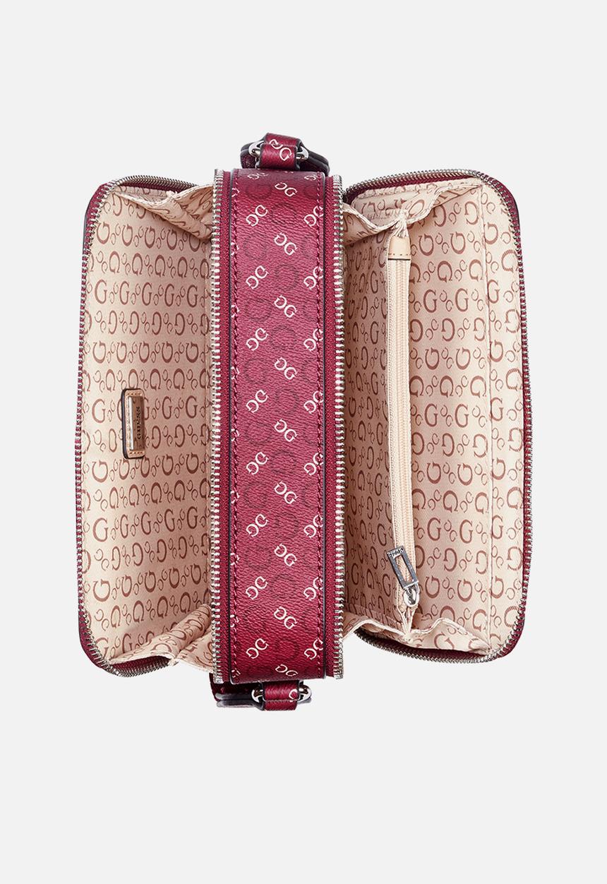 GUESS - Marsala Mini Crossbody Top Zip - Dark Cherry