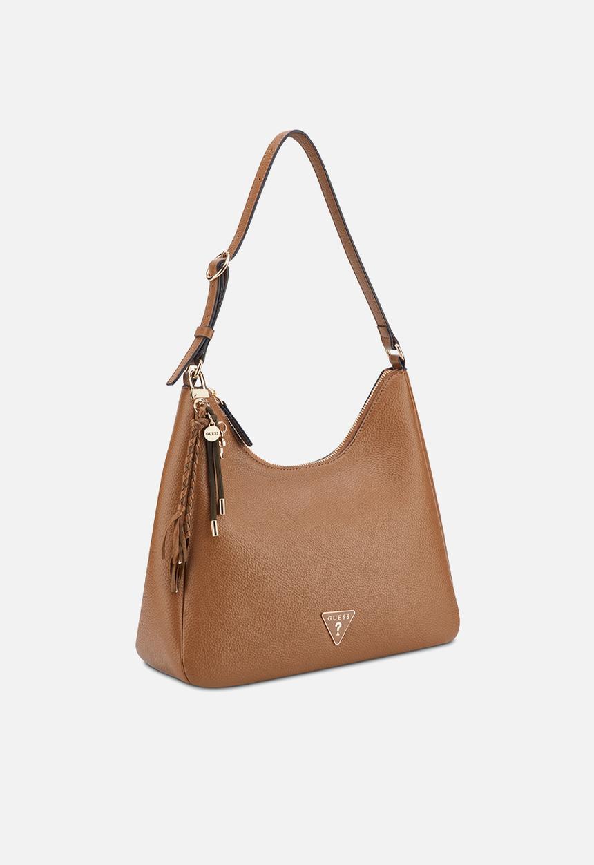GUESS - Wells Shoulder Satchel - Cognac