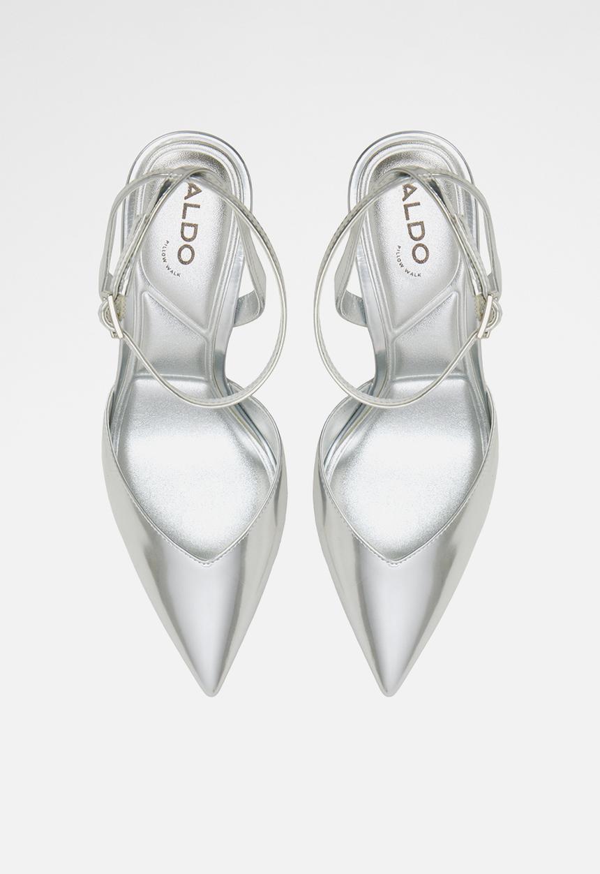 ALDO - Carolling closed toe ankle strap - silver