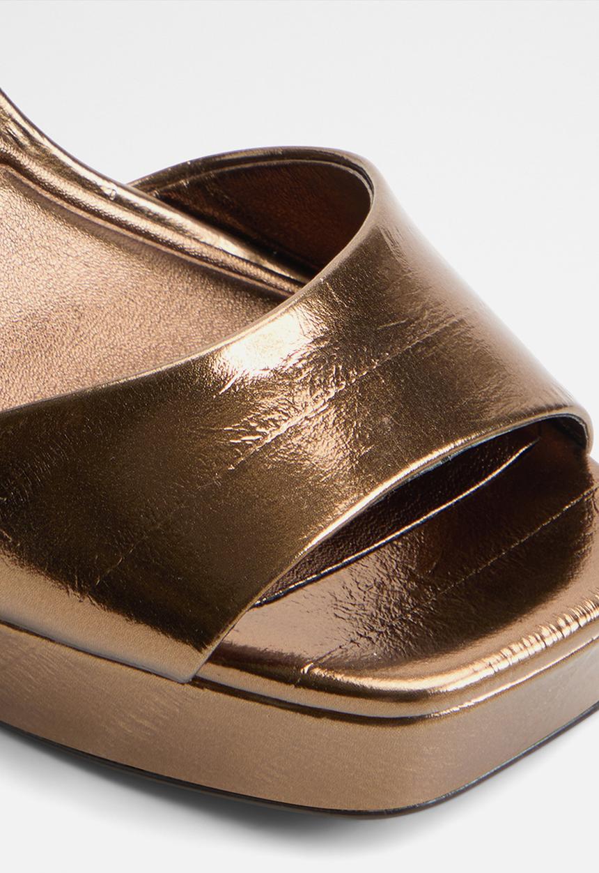 ALDO - Chicgleam open toe ankle strap - bronze