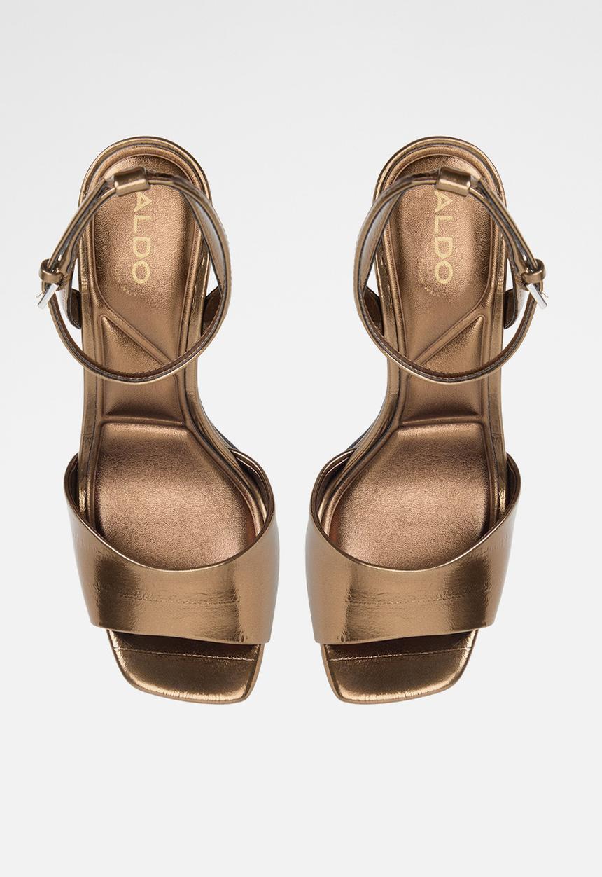 ALDO - Chicgleam open toe ankle strap - bronze