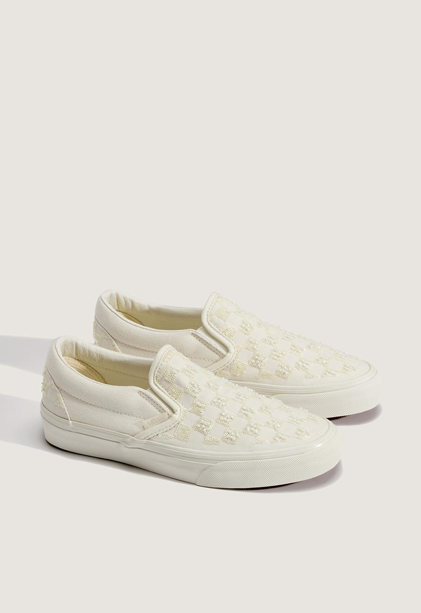 Vans - Classic Slip-On - Beaded White Checkerboard