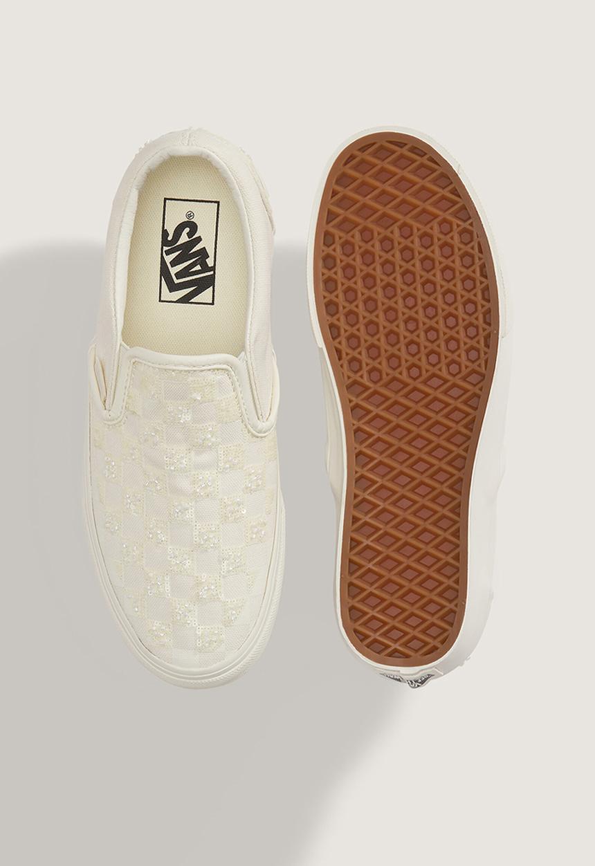 Vans - Classic Slip-On - Beaded White Checkerboard
